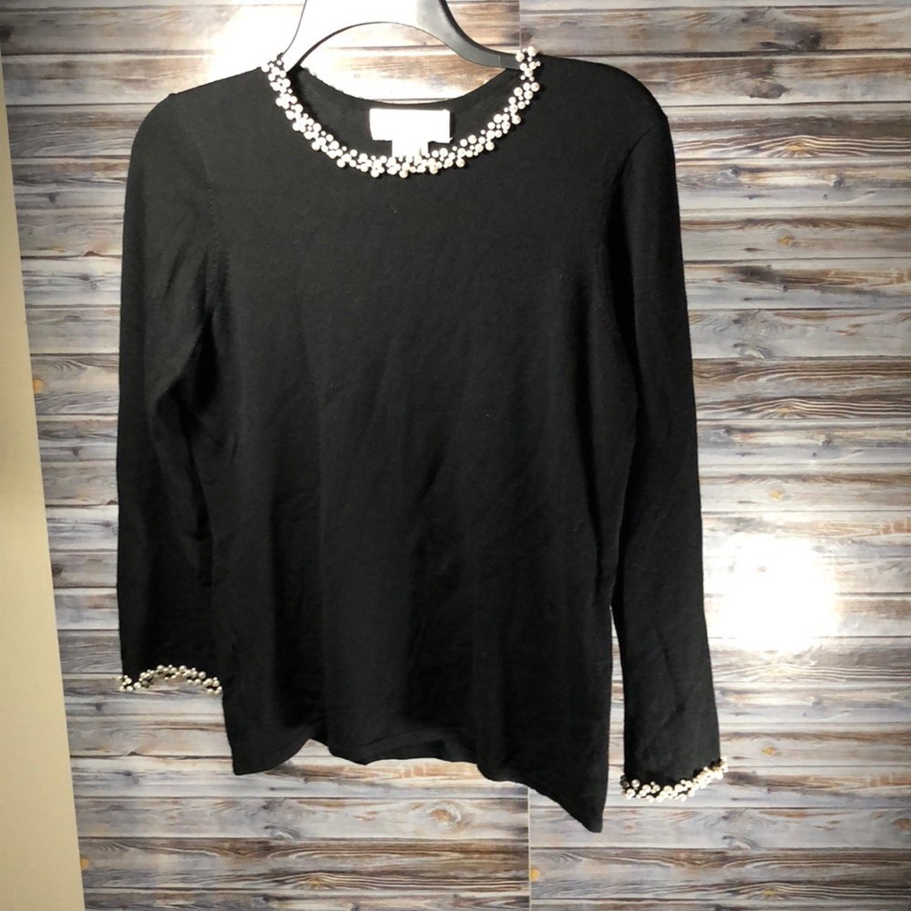 Susan Bristol Pearl Accented Sweater